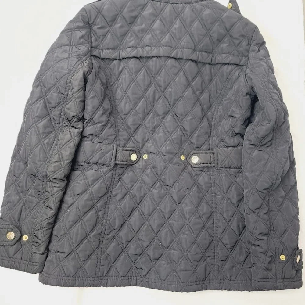 Michael Kors Women's‎ Black Quilted Long Sleeve Sherpa Puffer Jacket Size M